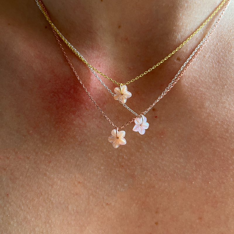 Jasmine Pembe Sedef Kolye