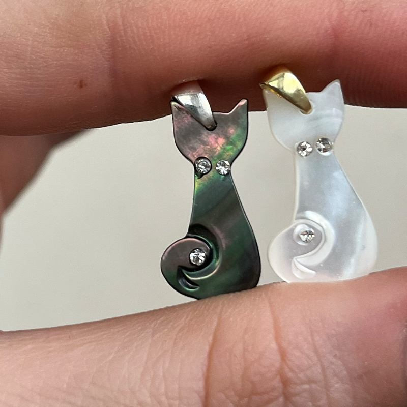 Mau Kolye Silver - Siyah Sedef Kedi