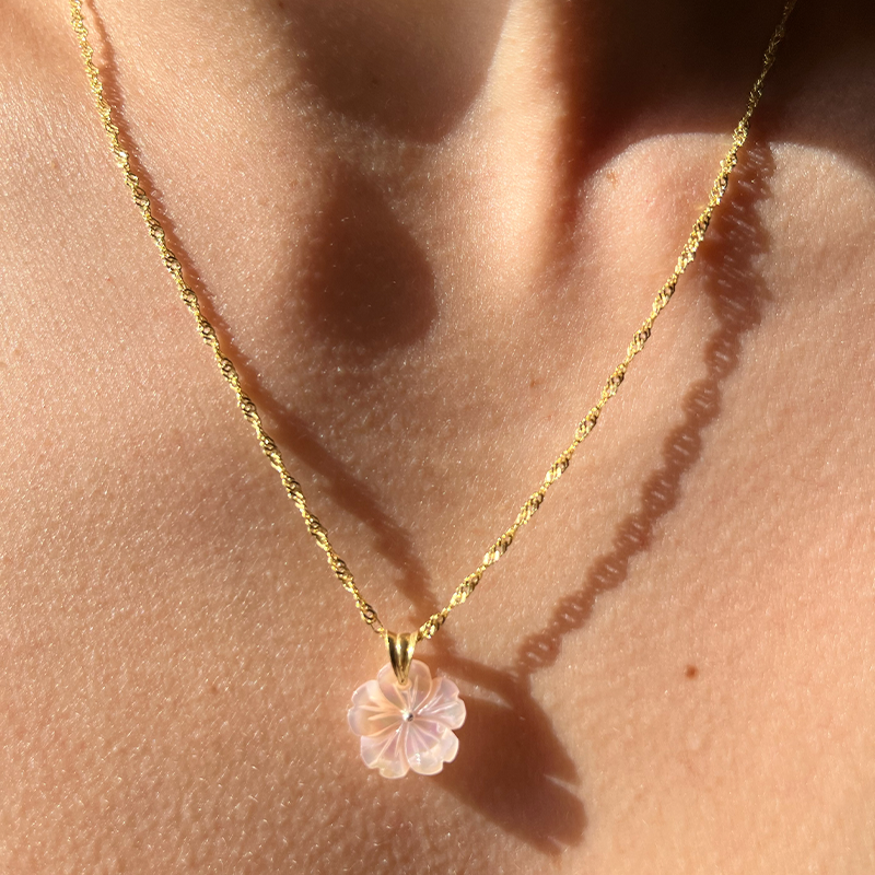 Peony Kolye Ve Küpe Set