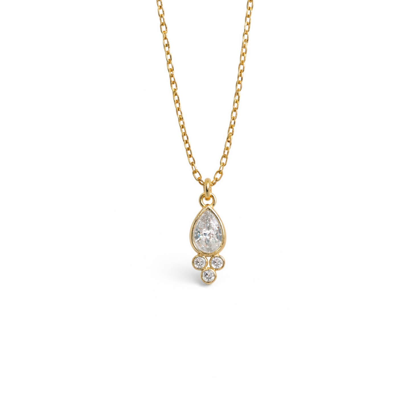 925 Mix Taşlı Damla Kolye