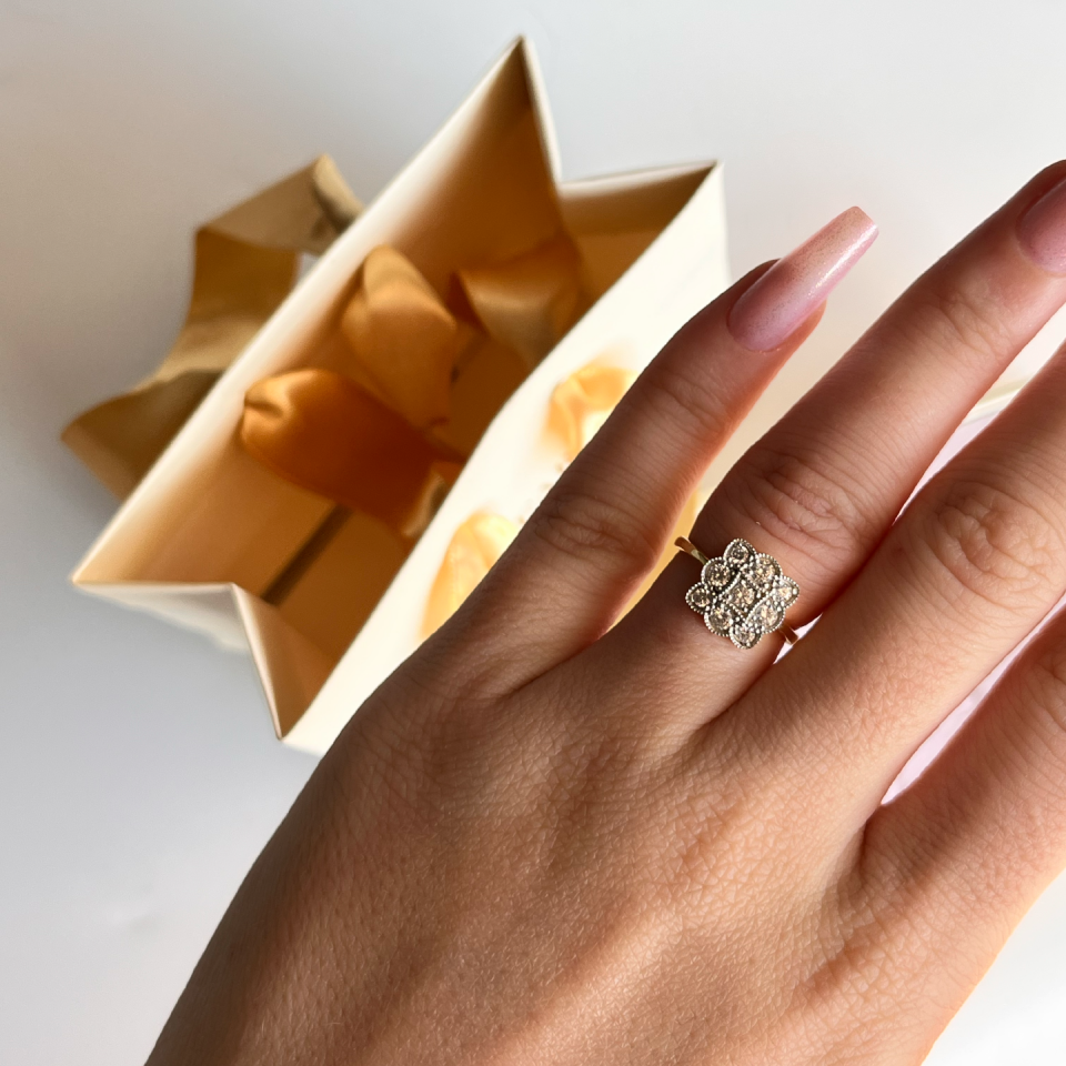 925 Vintage Taşlı Yüzük