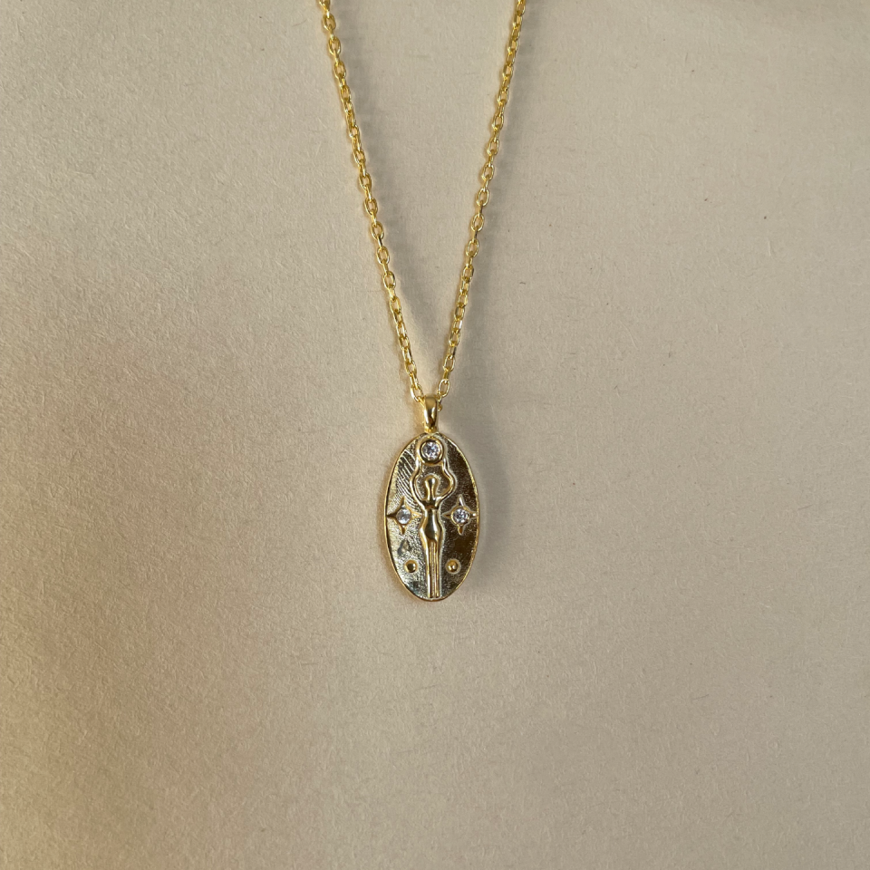 925 Hathor Madalyon Kolye