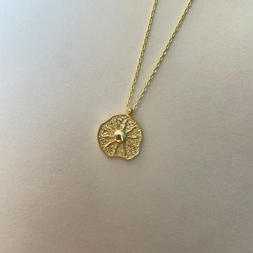 925 Sol Madalyon Kolye