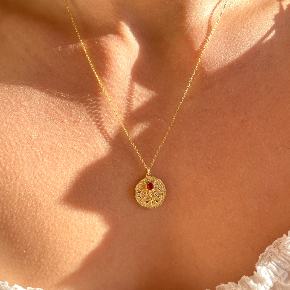 925 İgnis Madalyon Kolye