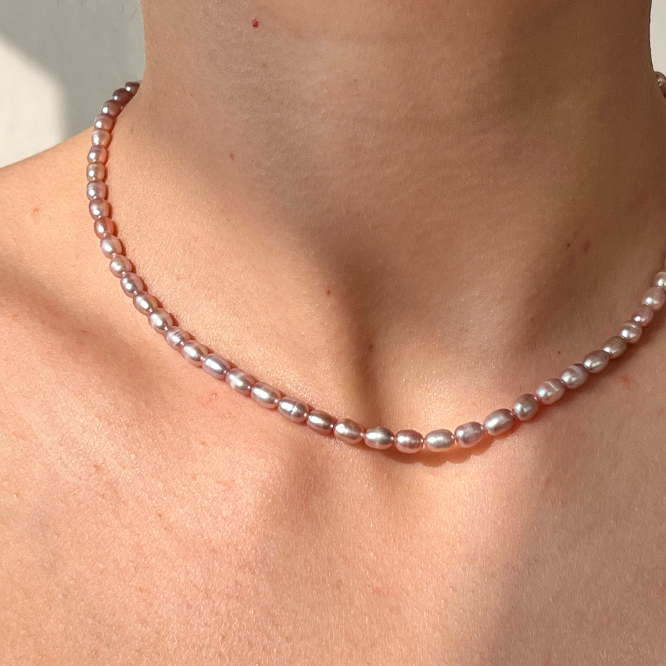 Lilac İnci Kolye No2