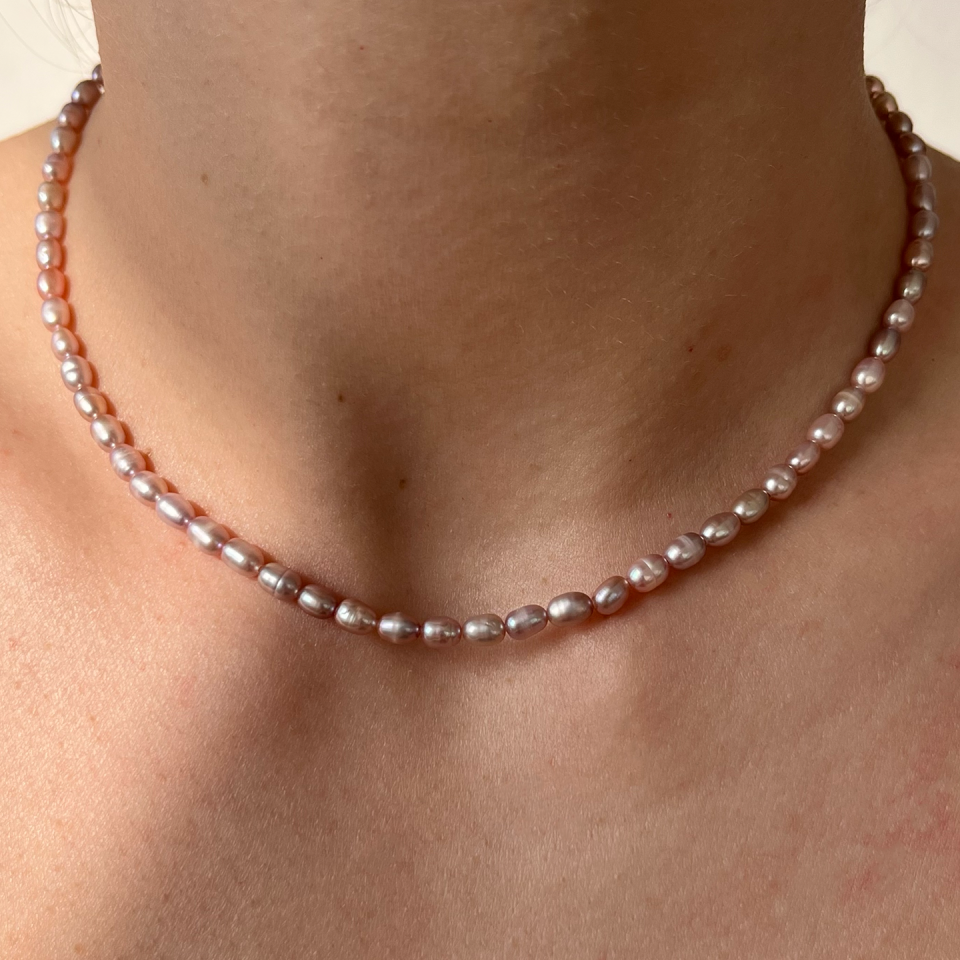 Lilac İnci Kolye No2