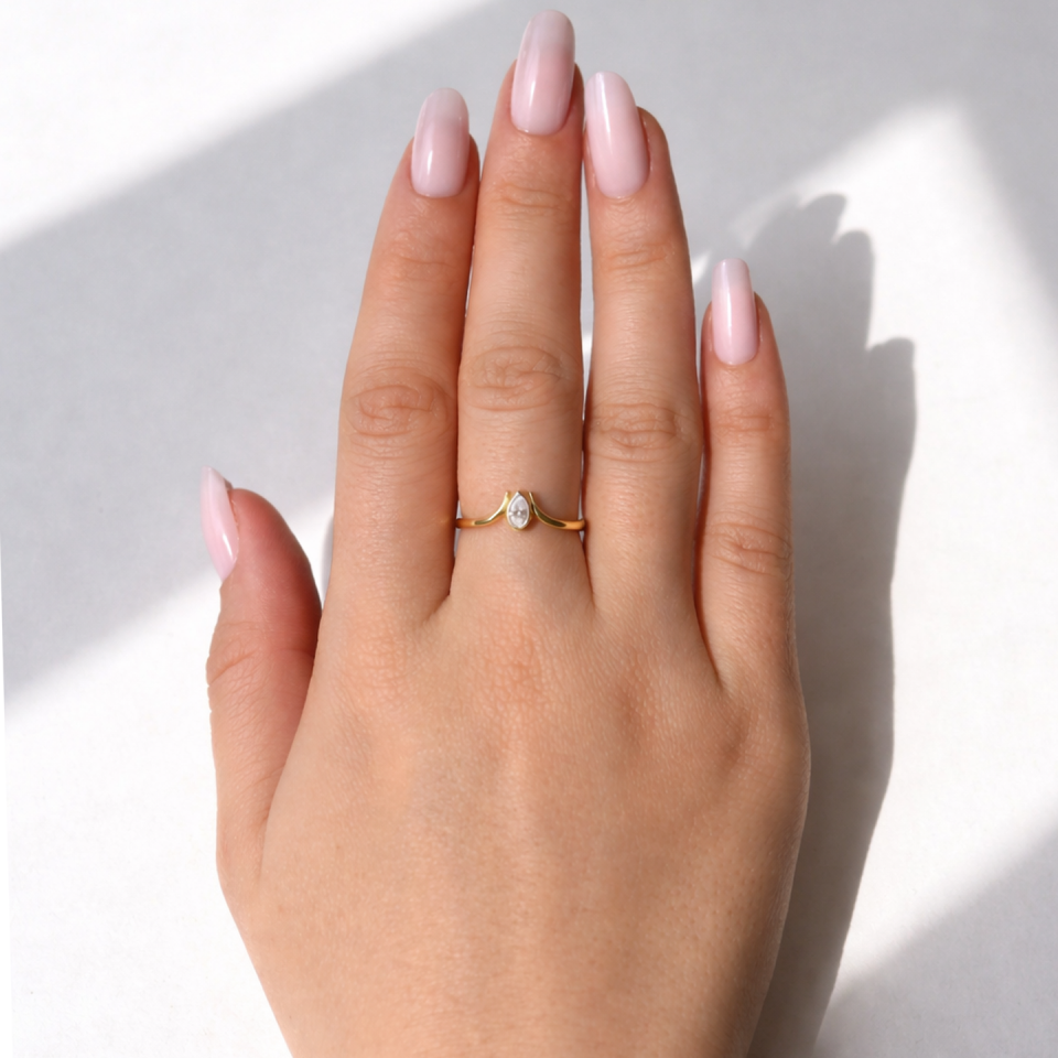 925 Damla Tektaş Yüzük No2