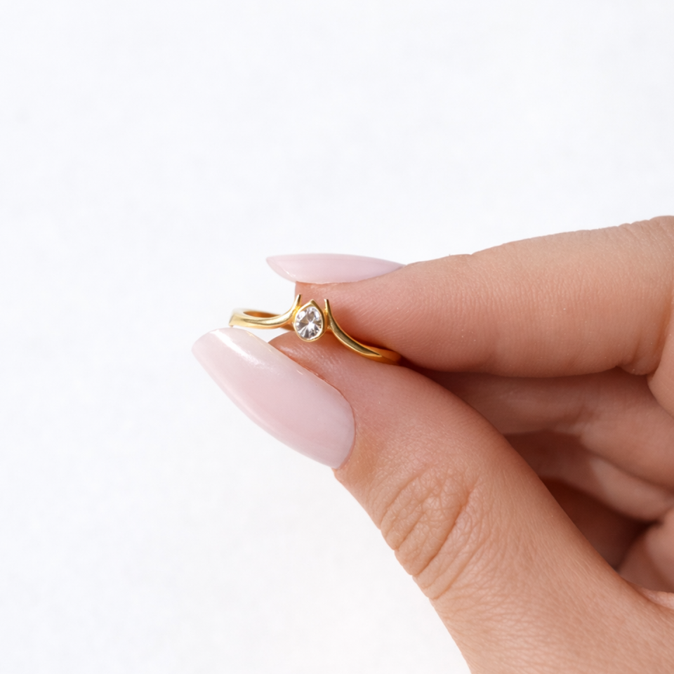 925 Damla Tektaş Yüzük No2