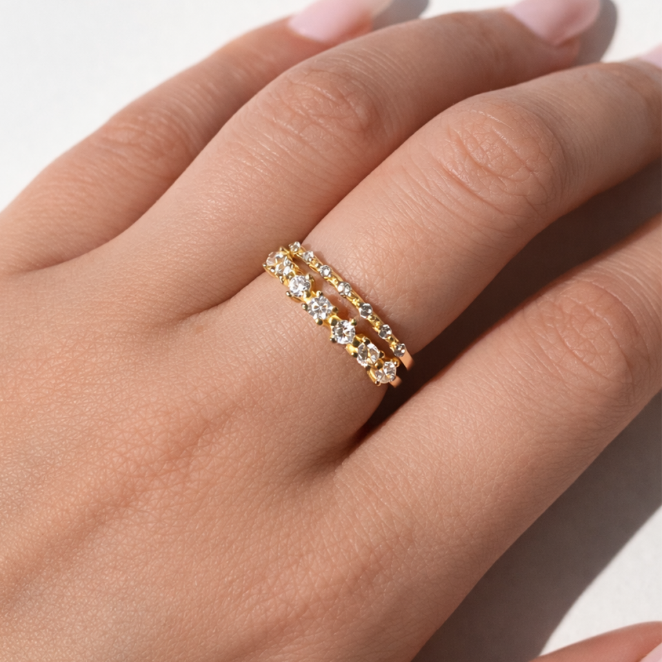 925 Sıralı Taşlı Yüzük