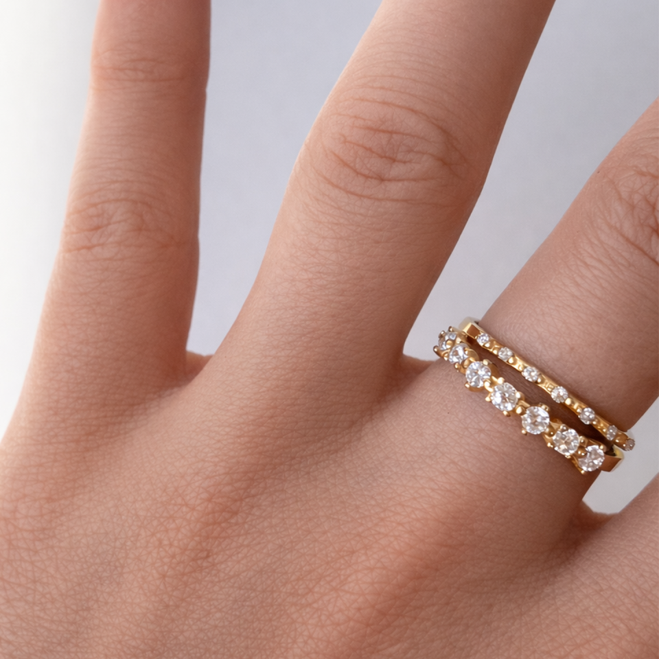 925 Sıralı Taşlı Yüzük