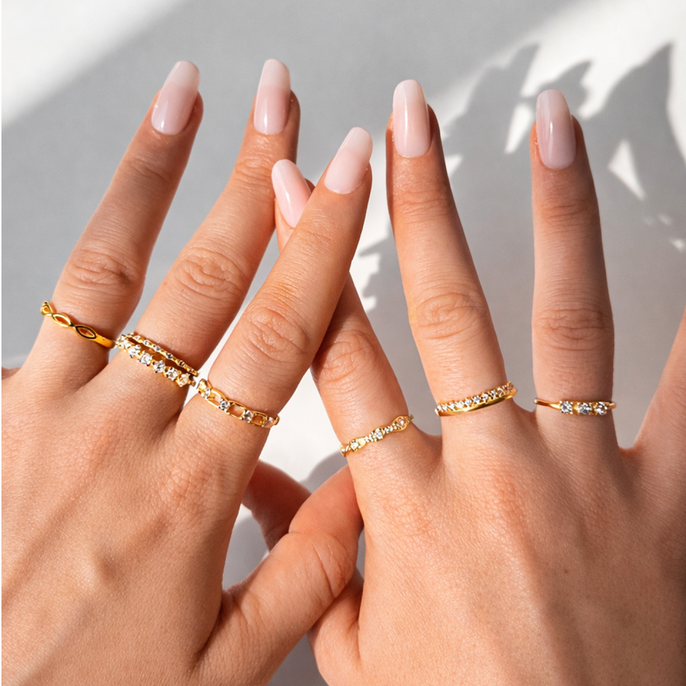 925 Minimal Taşlı Yüzük